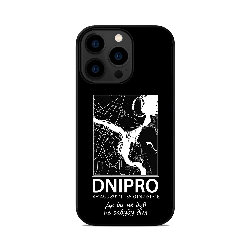 Чохол для iPhone, Samsung, Xiaomi, Huawei, Oppo, Realme мапа Dnipro Дніпро