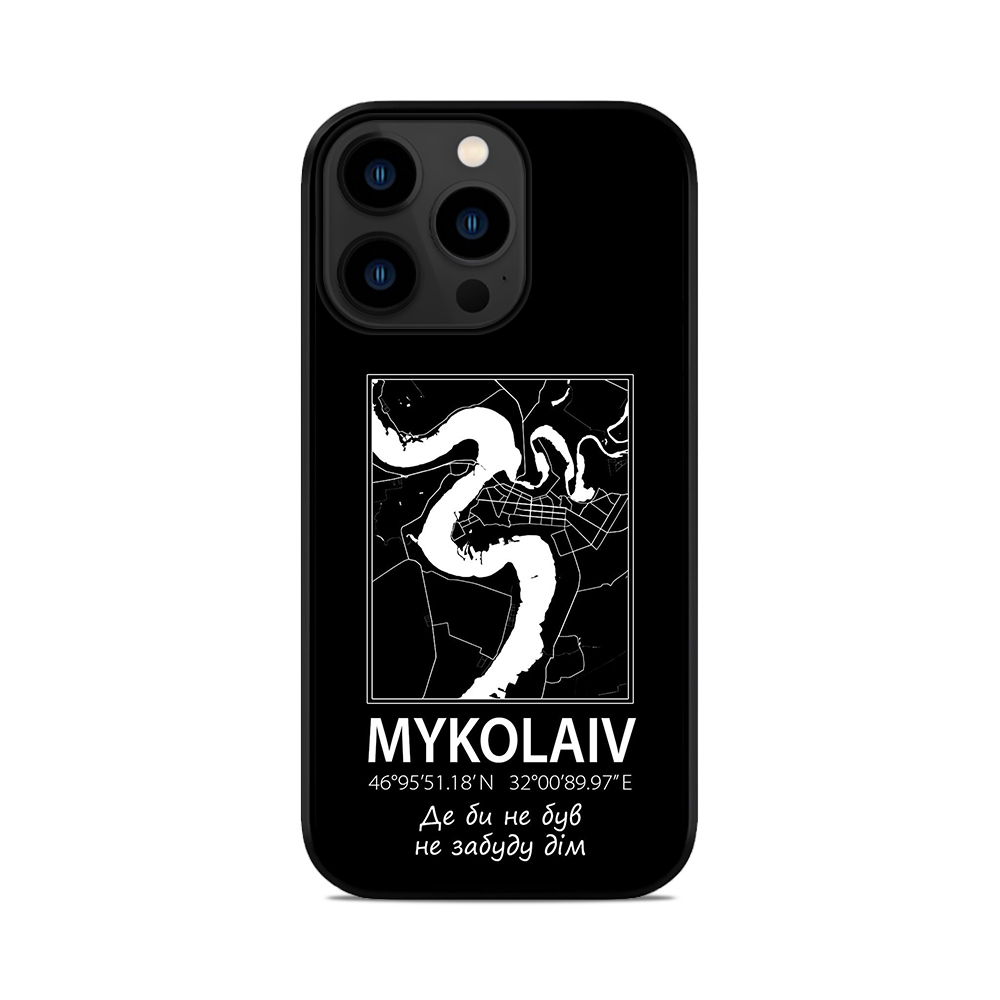 Чохол для iPhone, Samsung, Xiaomi, Huawei, Oppo, Realme мапа Mykolaiv Миколаїв