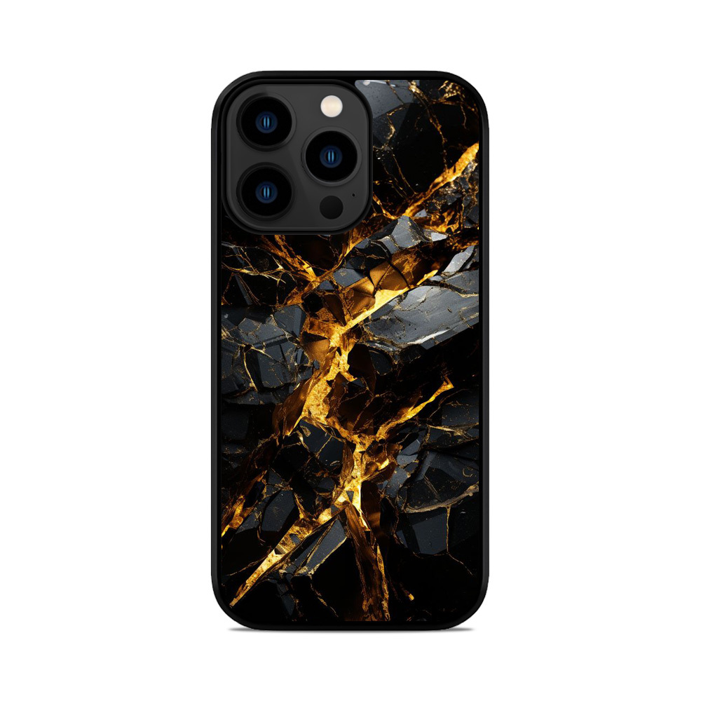 Чохол для iPhone, Samsung, Xiaomi, Huawei, Oppo, Realme мармур Золотого Вугілля