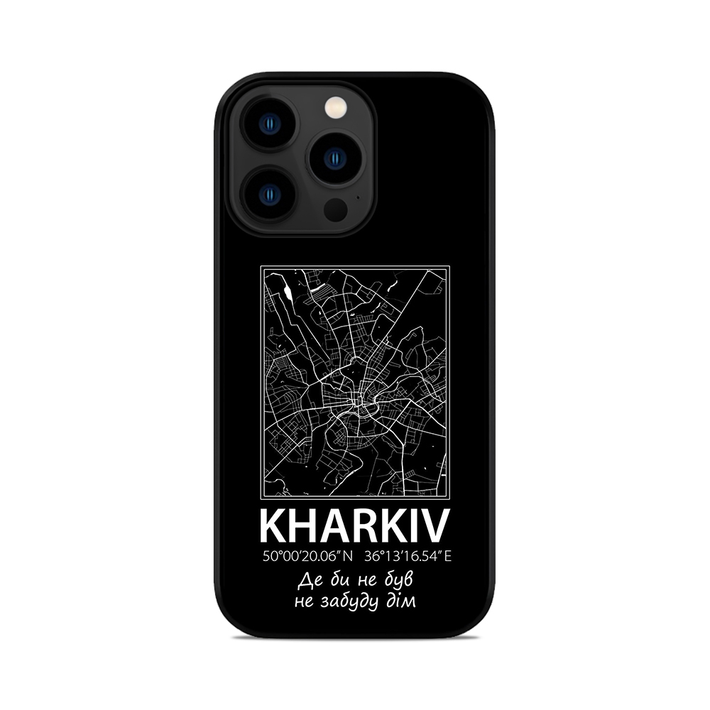 Чохол для iPhone, Samsung, Xiaomi, Huawei, Oppo, Realme мапа Kharkiv Харків