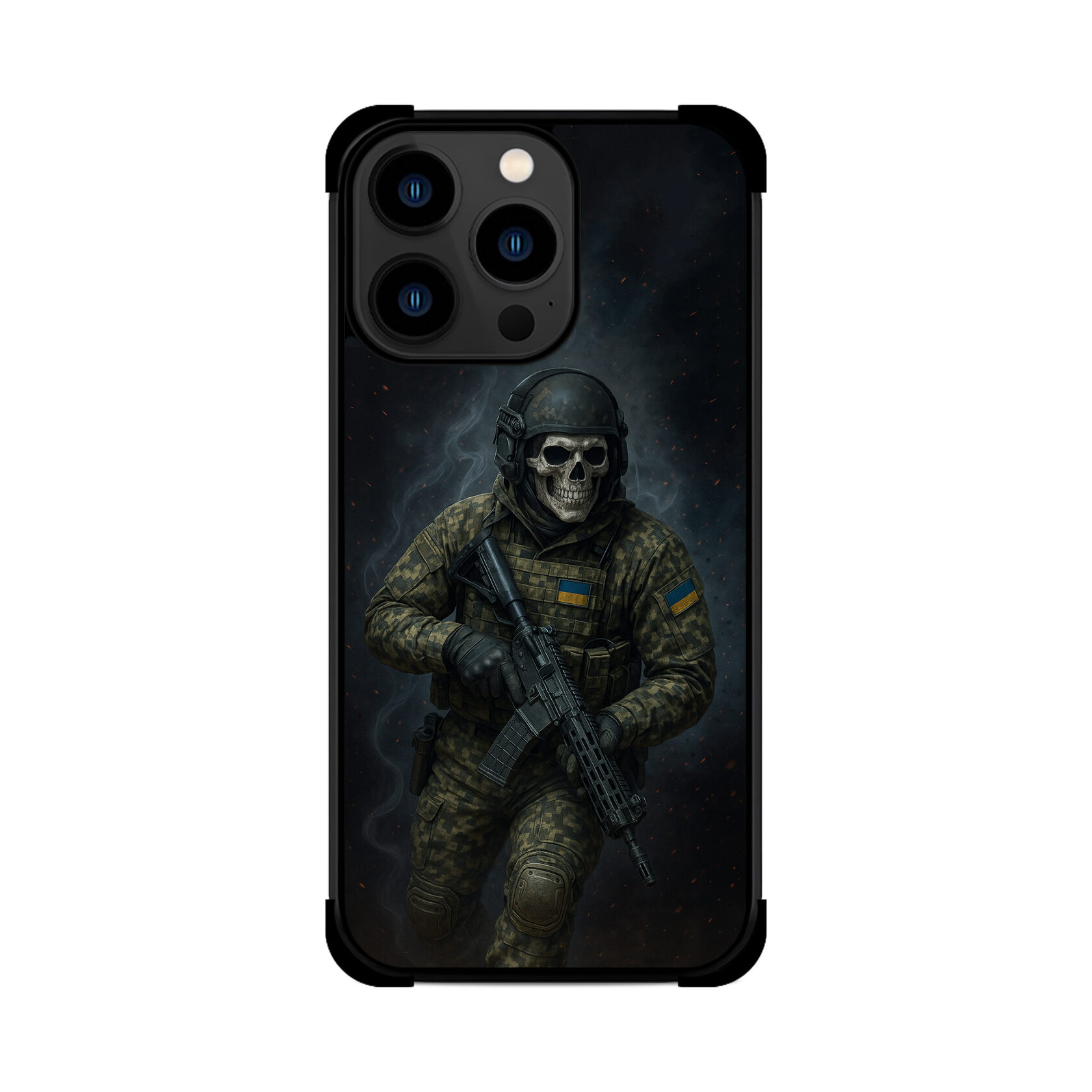 Протиударний чохол для iPhone GHOSR ЗСУ ПРИВИД БІЖИТЬ