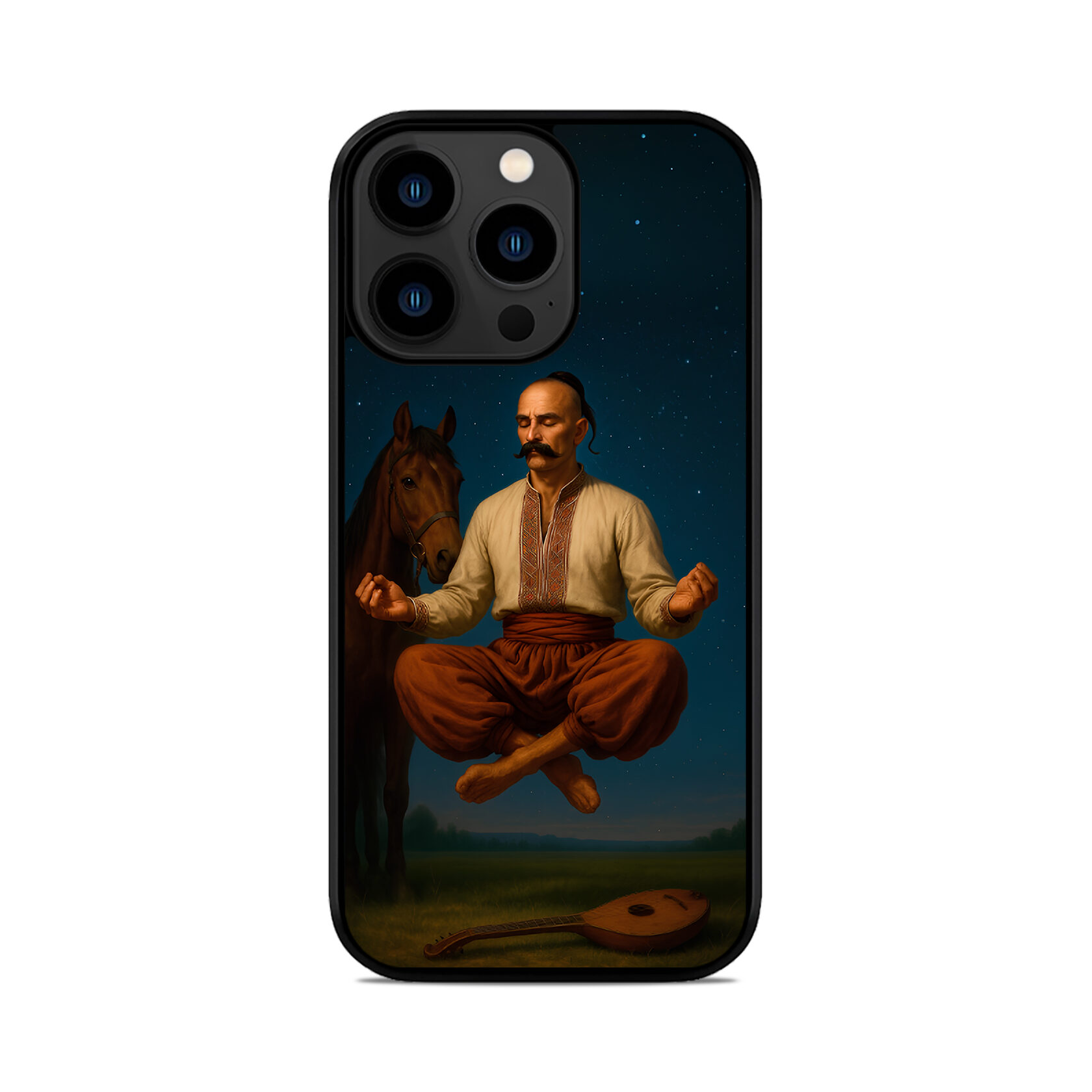 Чохол для iPhone, Samsung, Xiaomi, Huawei, Oppo, Realme КОЗАК МЕДИТАЦІЯ УКРАЇНА