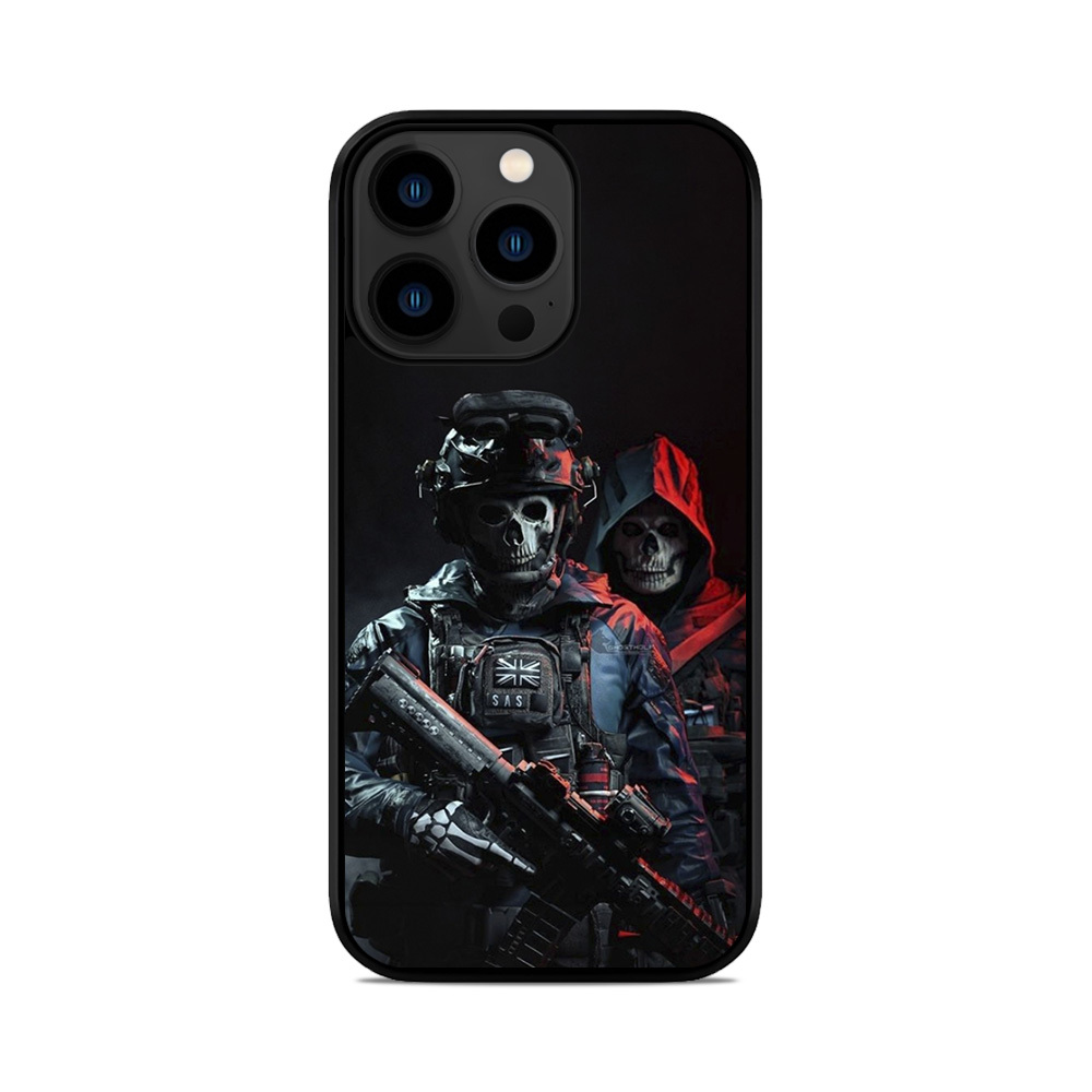 Чохол для iPhone, Samsung, Xiaomi, Huawei, Oppo, Realme callofduty Ghost With Evil Shadow
