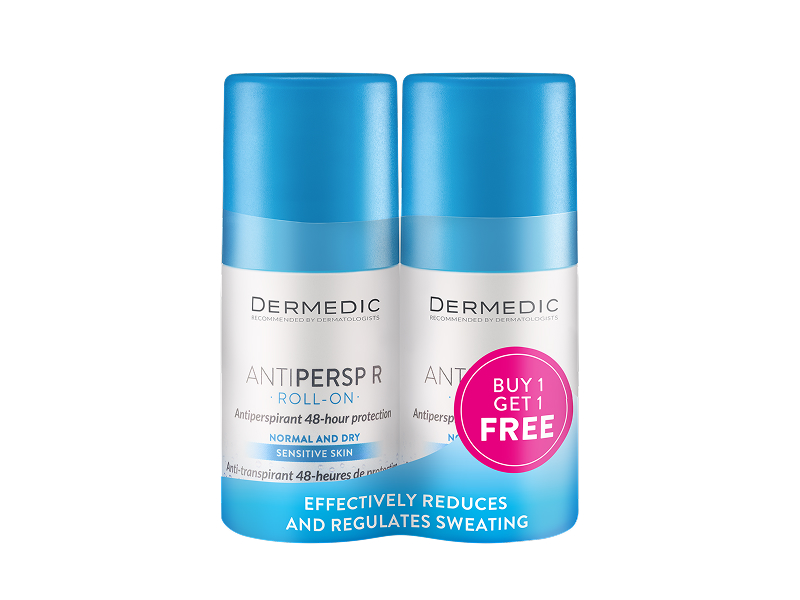 Dermedic ANTIPERSP R Deo Roll-on 48h PUS (Set 1+1 Cadou)