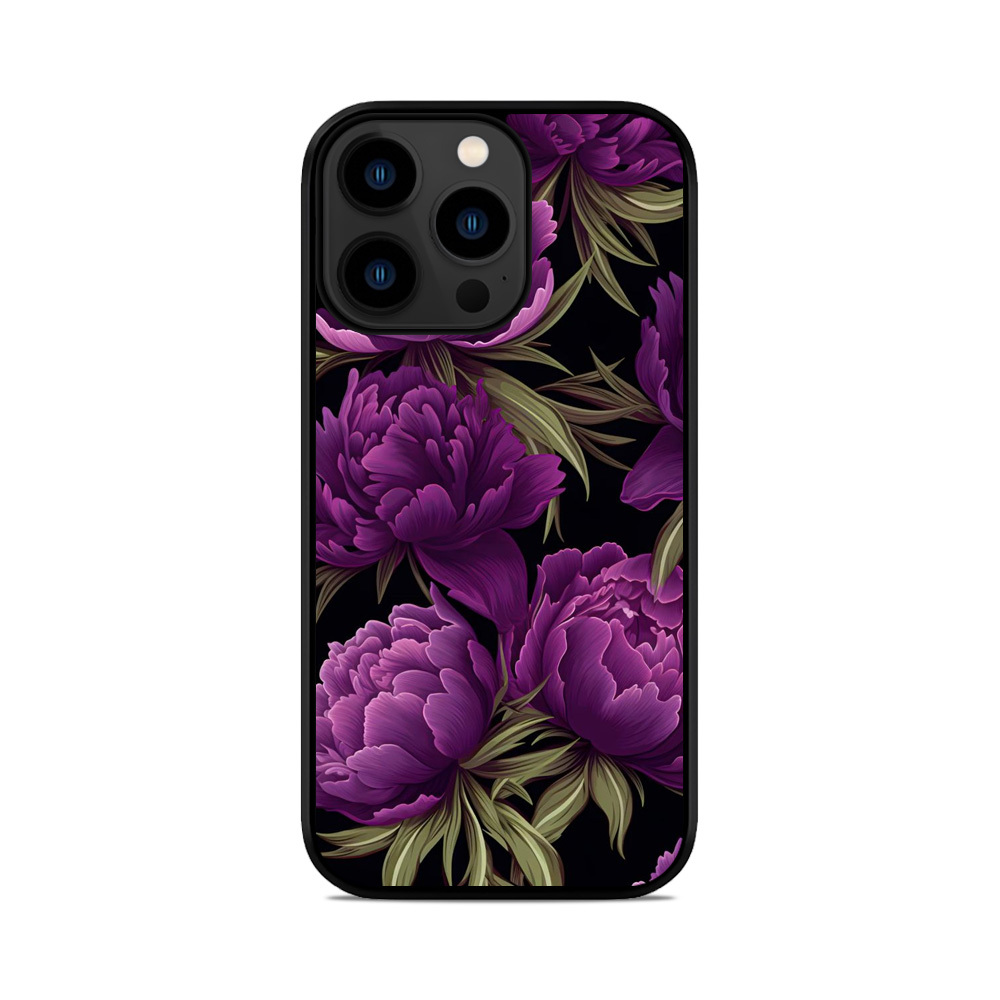 Чохол для iPhone, Samsung, Xiaomi, Huawei, Oppo, Realme Півонії Фуксія