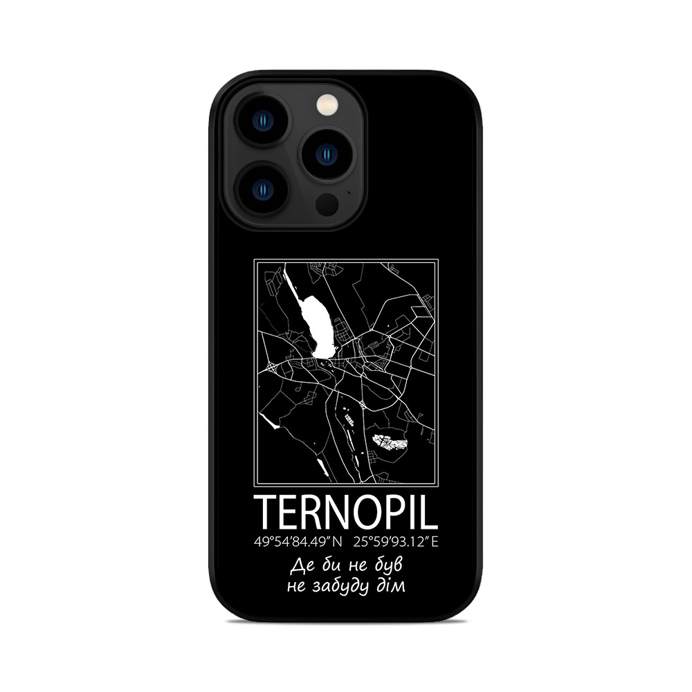 Чохол для iPhone, Samsung, Xiaomi, Huawei, Oppo, Realme мапа Ternopil Тернопіль