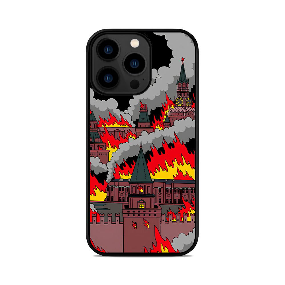Чохол для iPhone, Samsung, Xiaomi, Huawei, Oppo, Realme палає московія