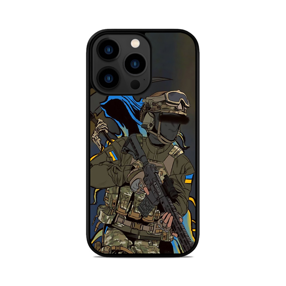 Чохол для iPhone, Samsung, Xiaomi, Huawei, Oppo, Realme ЗСУ Воїн Коса