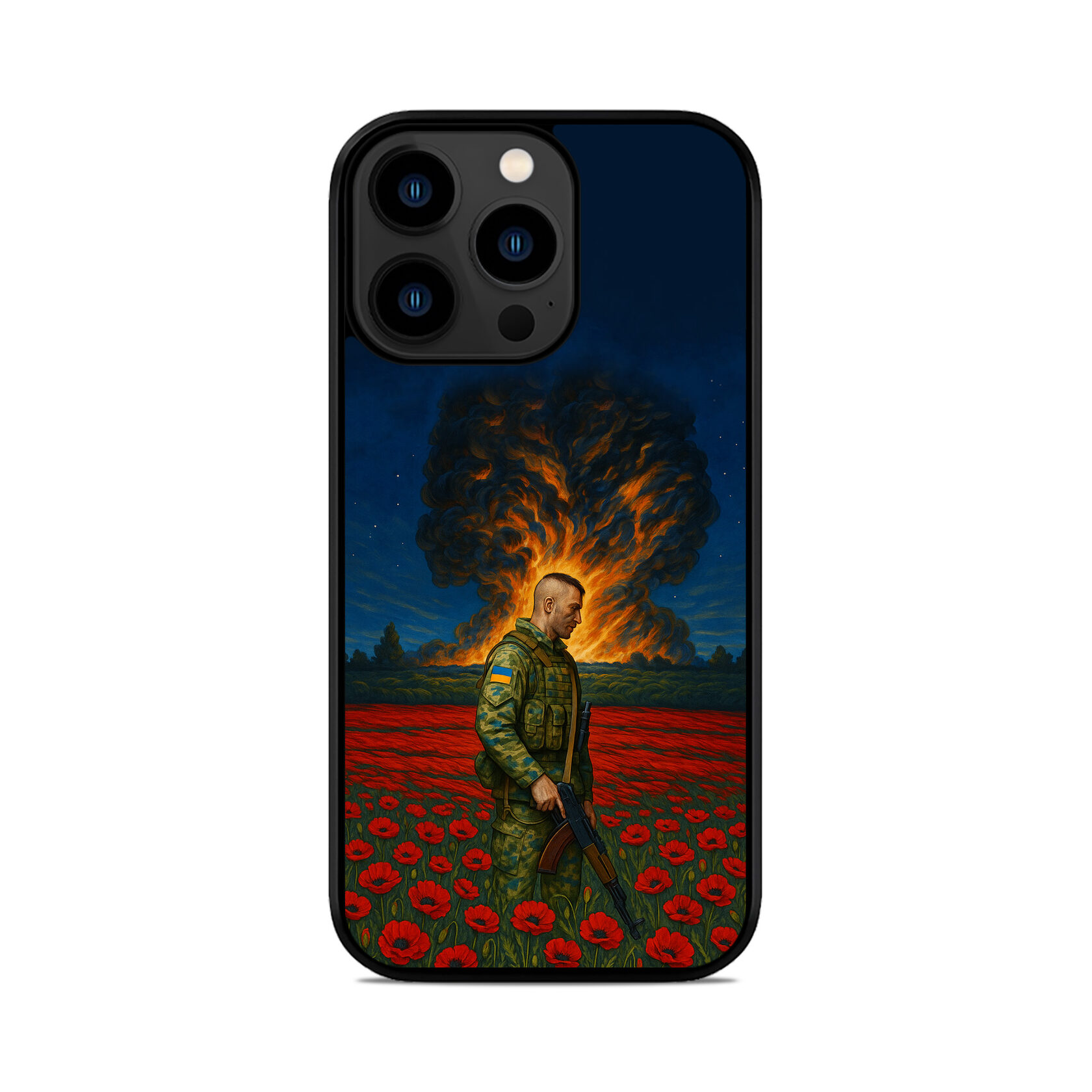 Чохол для iPhone, Samsung, Xiaomi, Huawei, Oppo, Realme КОЗАК ПОЛЕ ВИБУХ ЗСУ