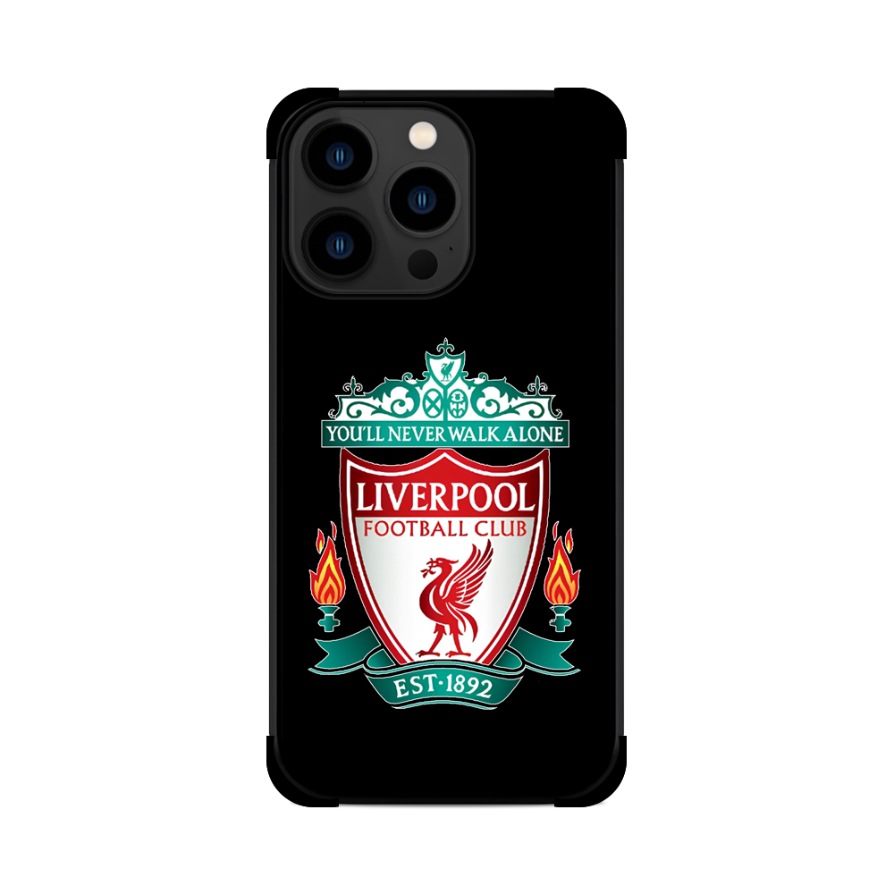 Протиударний чохол для iPhone Liverpool FC Лого Чорний Фон