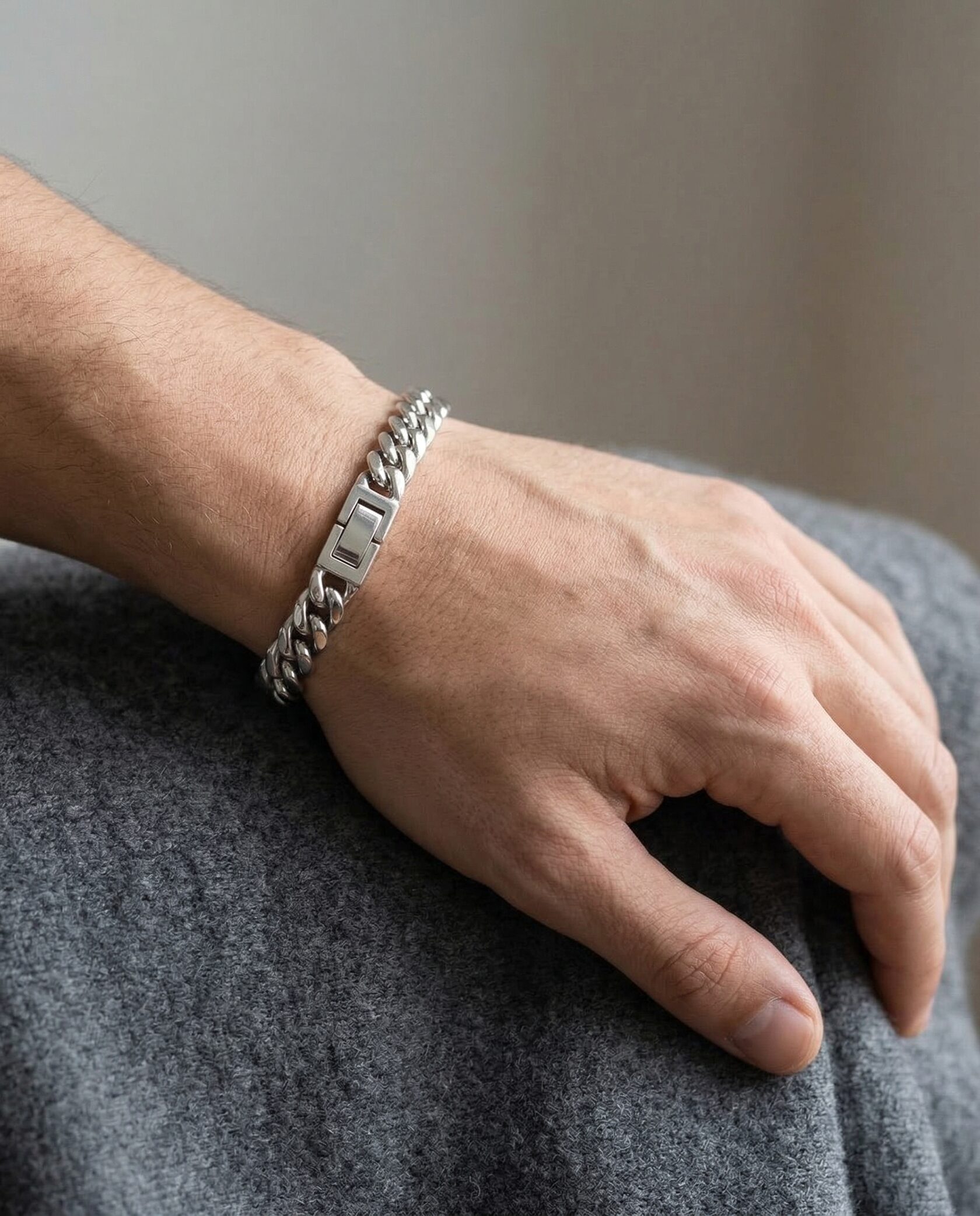 Cuban Link 8mm Bracelet Steel ICED KYIV