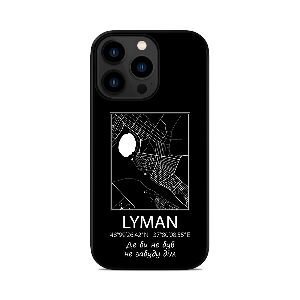 Чохол для iPhone, Samsung, Xiaomi, Huawei, Oppo, Realme мапа Lyman Лиман