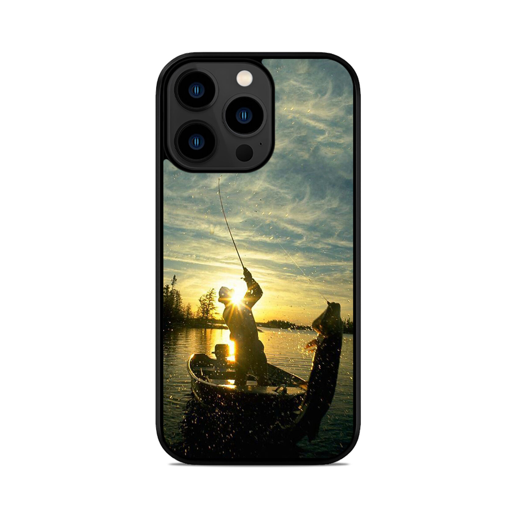 Чохол для iPhone, Samsung, Xiaomi, Huawei, Oppo, Realme Рибак Лодка Улов