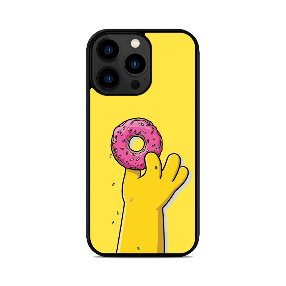 Чохол для iPhone, Samsung, Xiaomi, Huawei, Oppo, Realme Simpsons Пончик