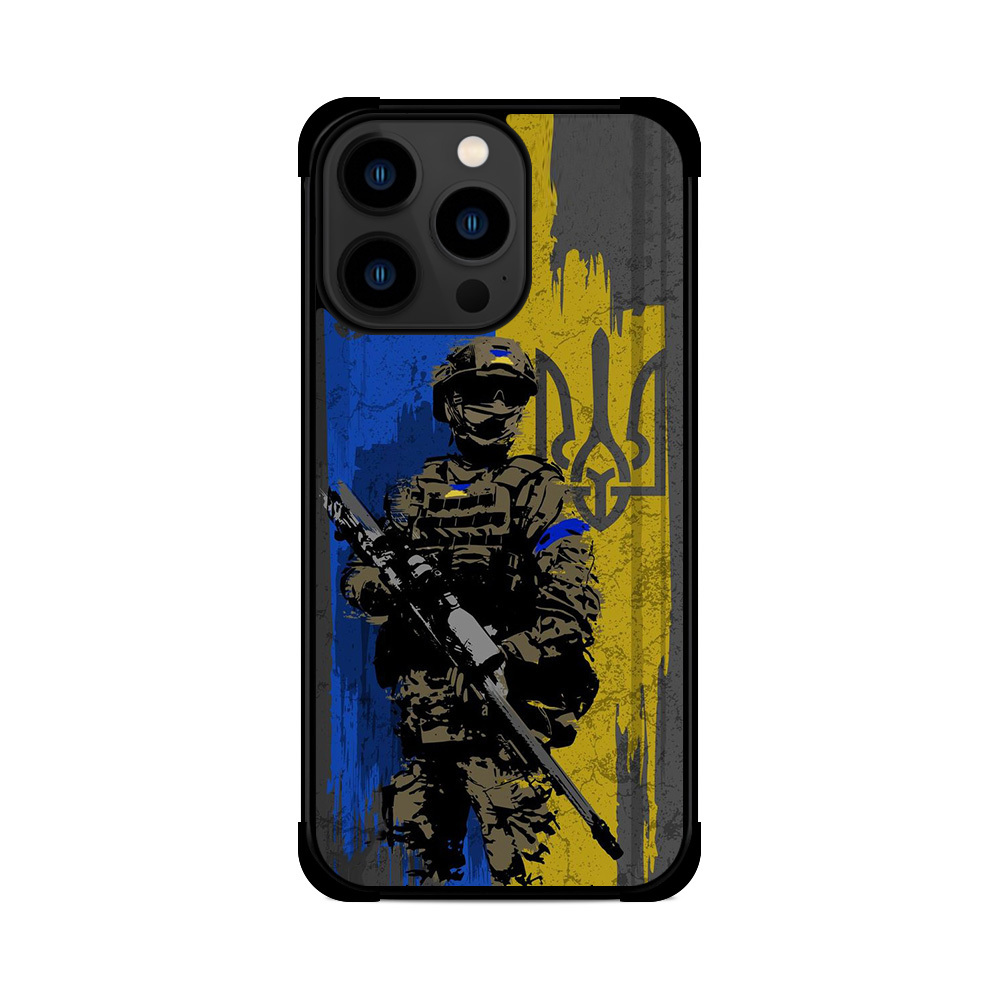 Протиударний чохол для iPhone ЗСУ Воїн
