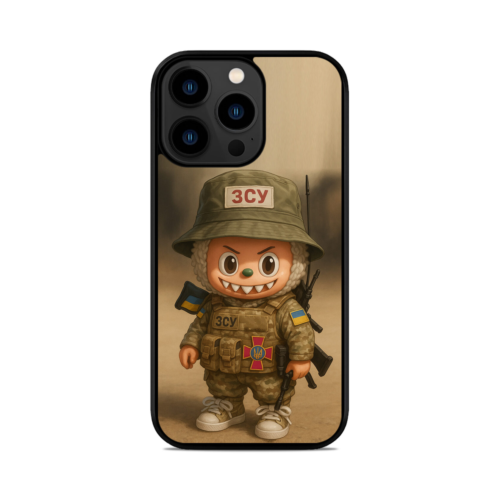Чохол для iPhone, Samsung, Xiaomi, Huawei, Oppo, Realme LABUBU ЗСУ Лабубу