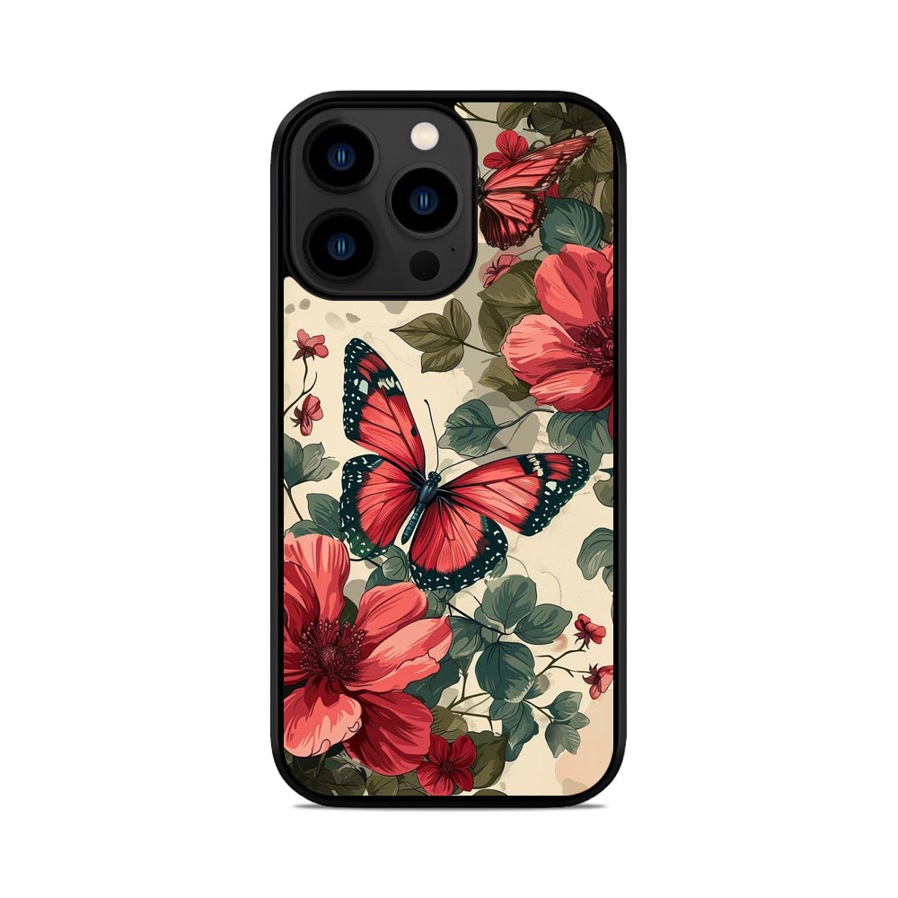 Чохол для iPhone, Samsung, Xiaomi, Huawei, Oppo, Realme Метелики Квіти