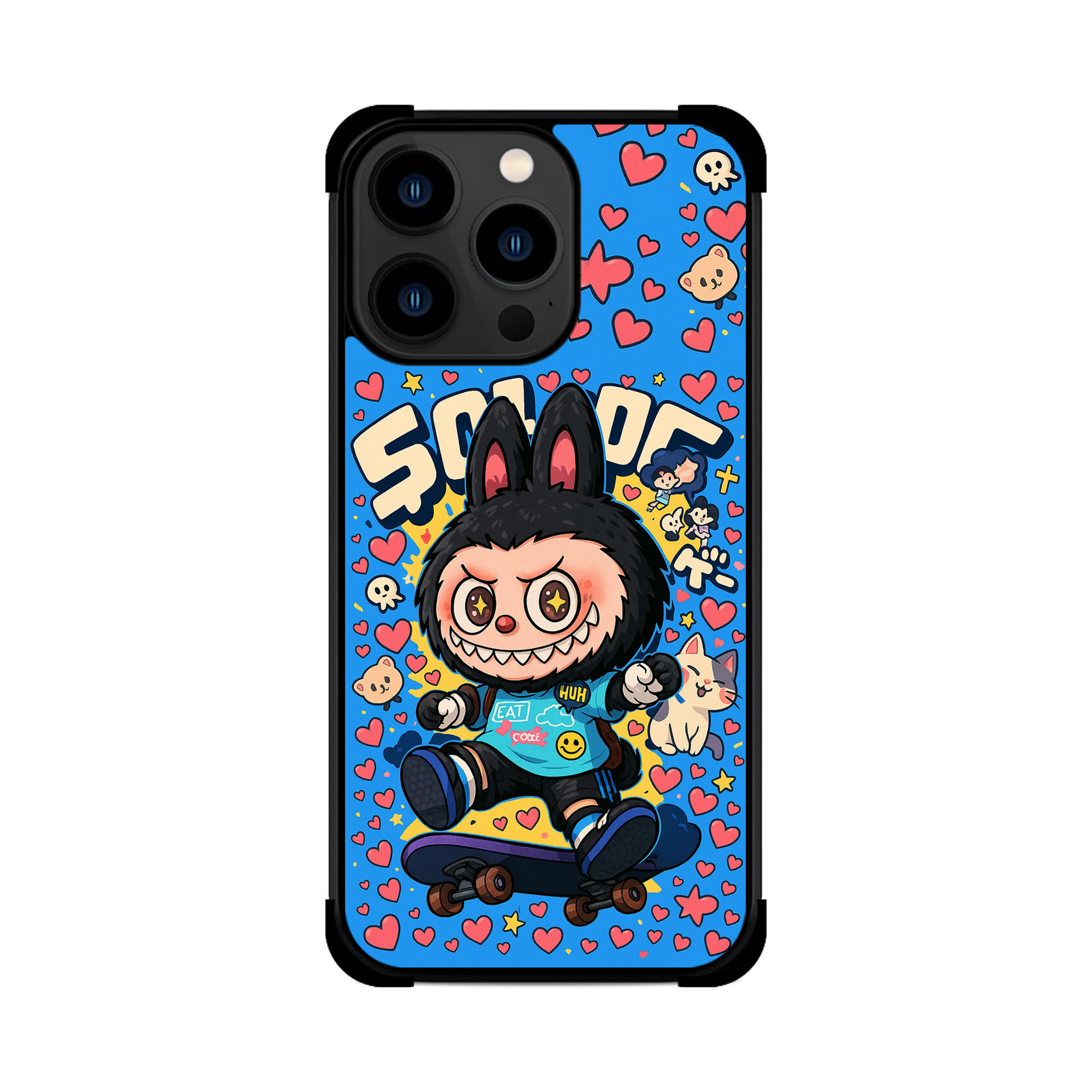 Протиударний чохол для iPhone LABUBU СКЕЙТ Лабубу