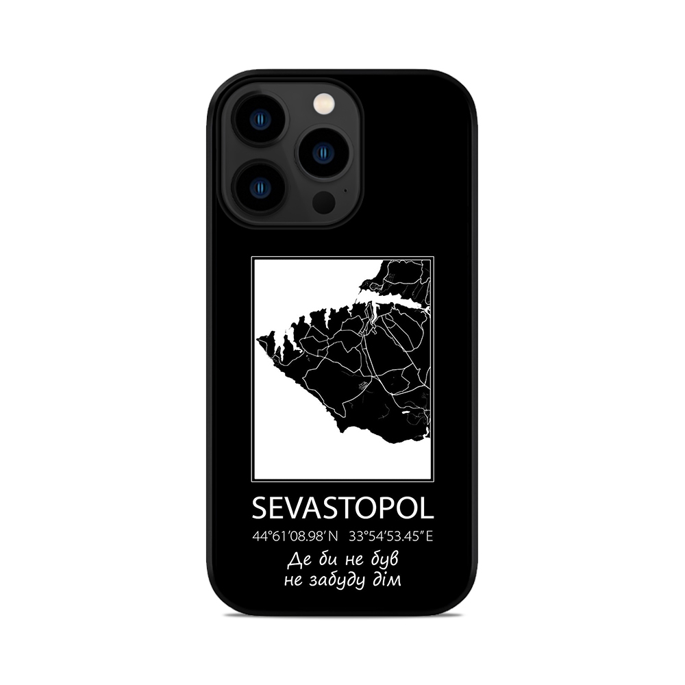 Чохол для iPhone, Samsung, Xiaomi, Huawei, Oppo, Realme мапа Sevastopol Севастополь