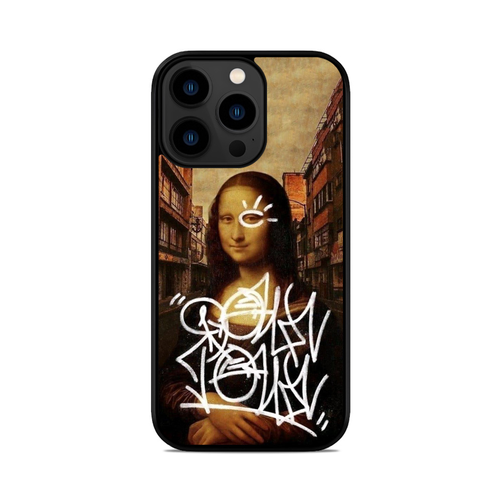 Чохол для iPhone, Samsung, Xiaomi, Huawei, Oppo, Realme Мона Ліза Графіті
