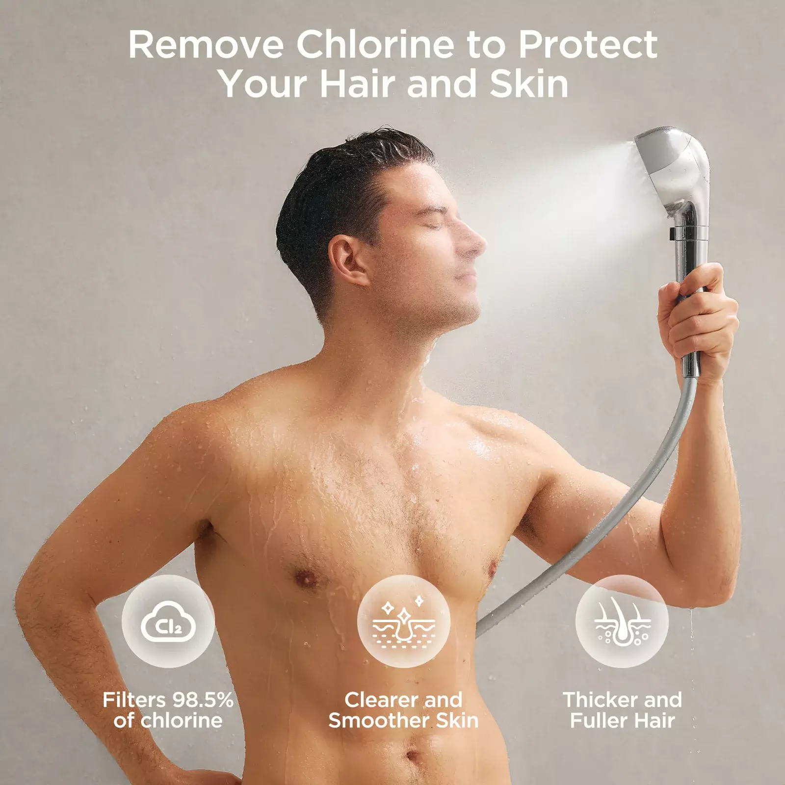 MYTREX HIHO FINE BUBBLE +e Microcurrent Shower Head