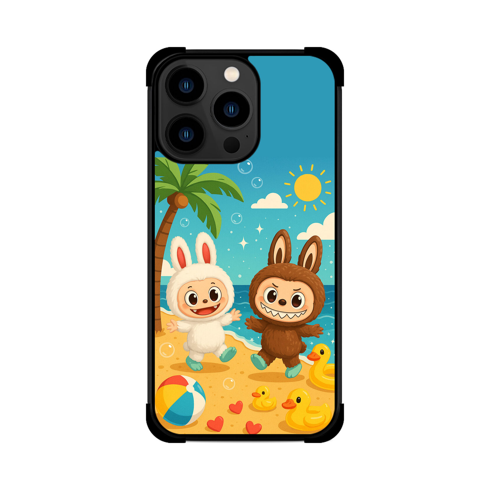 Протиударний чохол для iPhone LABUBU НА ПЛЯЖІ Лабубу