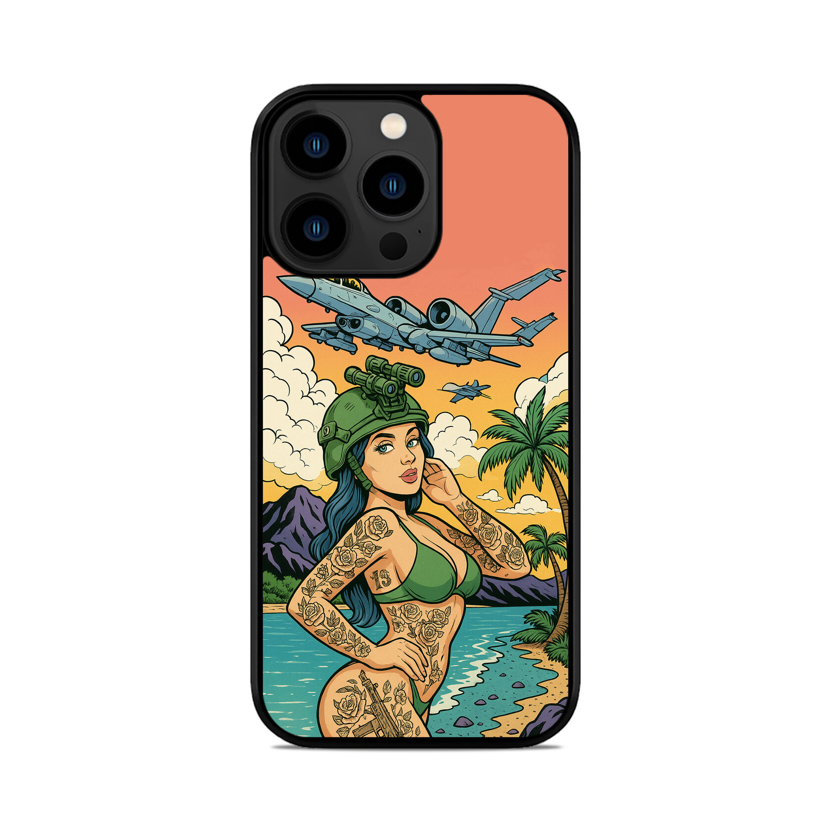 Чохол для iPhone, Samsung, Xiaomi, Huawei, Oppo, Realme АВІАЦІЯ ДІВЧИНА ЗСУ