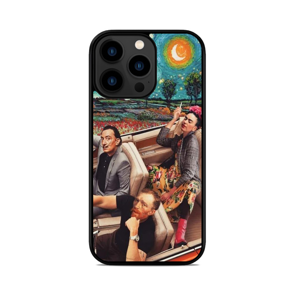 Чохол для iPhone, Samsung, Xiaomi, Huawei, Oppo, Realme Vincent van Gogh Salvator Dali and Frida Kahlo