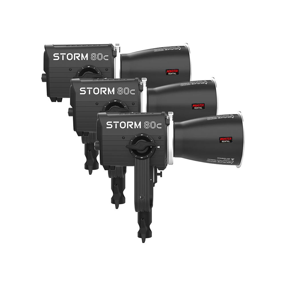 Zestaw lamp LED Aputure Storm 80c 3-light Kit - Wynajem w