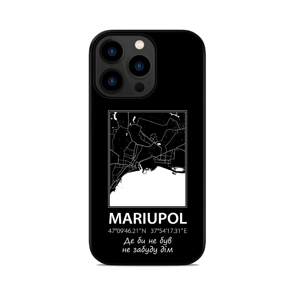 Чохол для iPhone, Samsung, Xiaomi, Huawei, Oppo, Realme мапа Mariupol Маріуполь