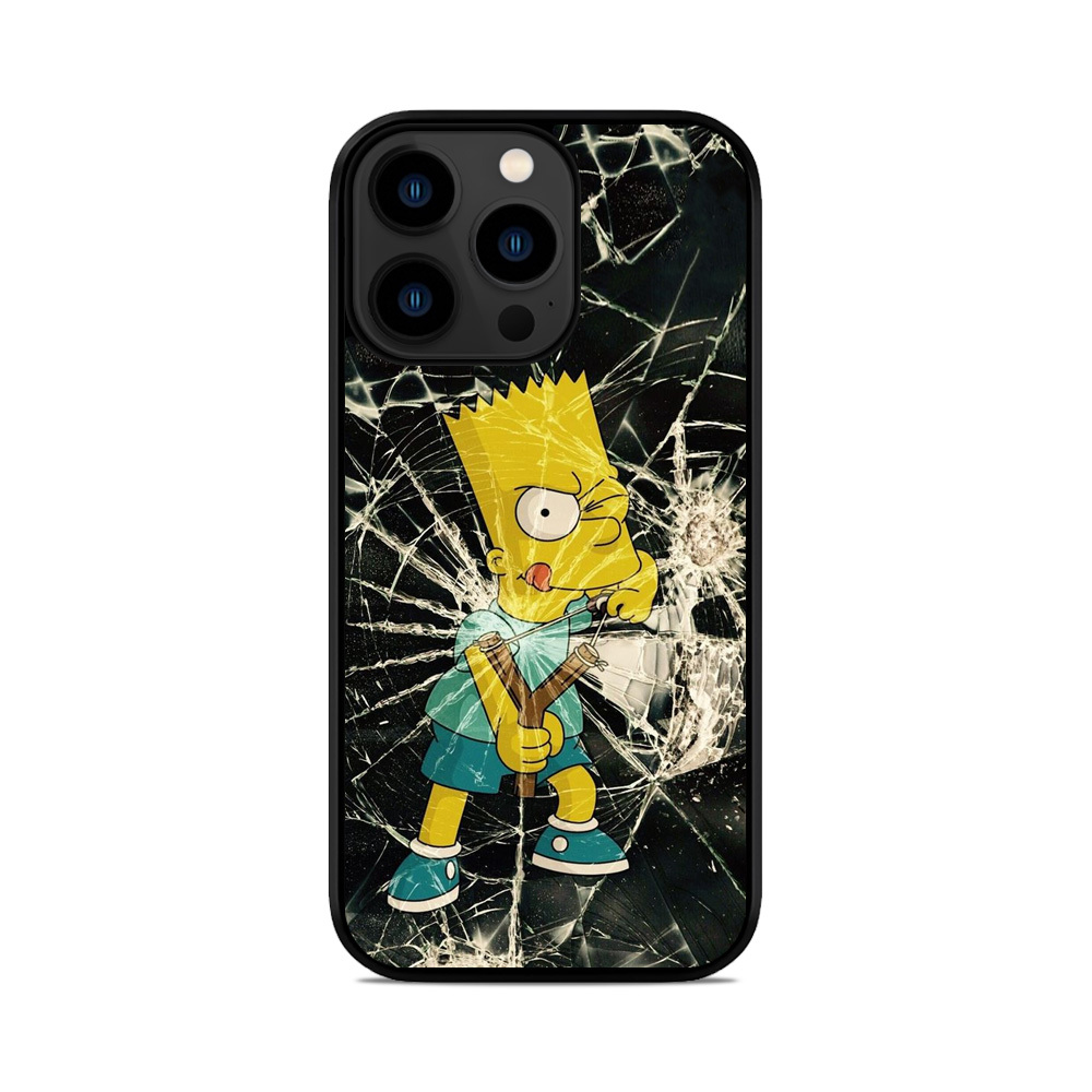 Чохол для iPhone, Samsung, Xiaomi, Huawei, Oppo, Realme Simpsons Барт Скло