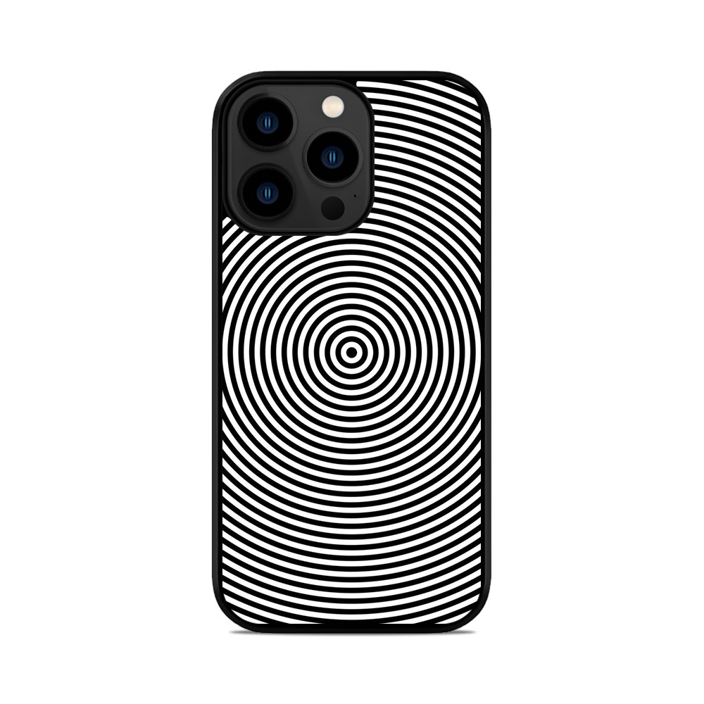 Чохол для iPhone, Samsung, Xiaomi, Huawei, Oppo, Realme Ілюзія Круги ЧБ