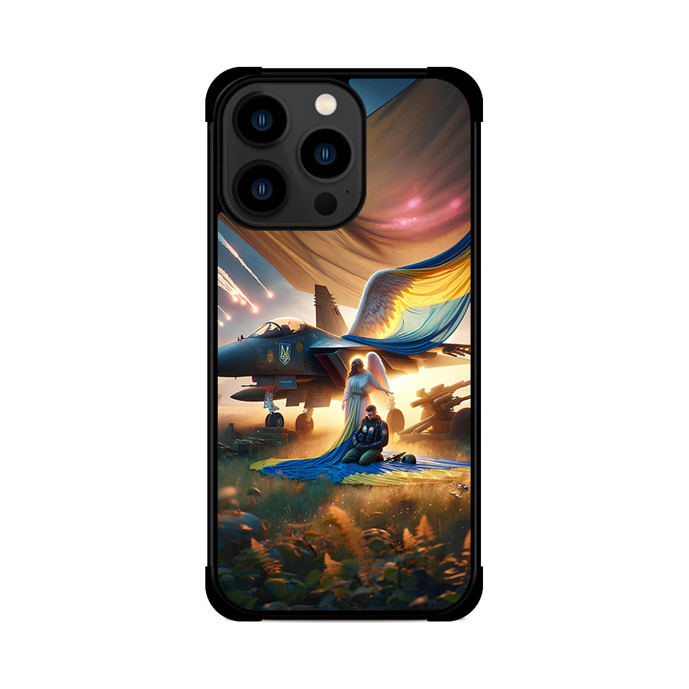 Протиударний чохол для iPhone ЗСУ Ангел Літак