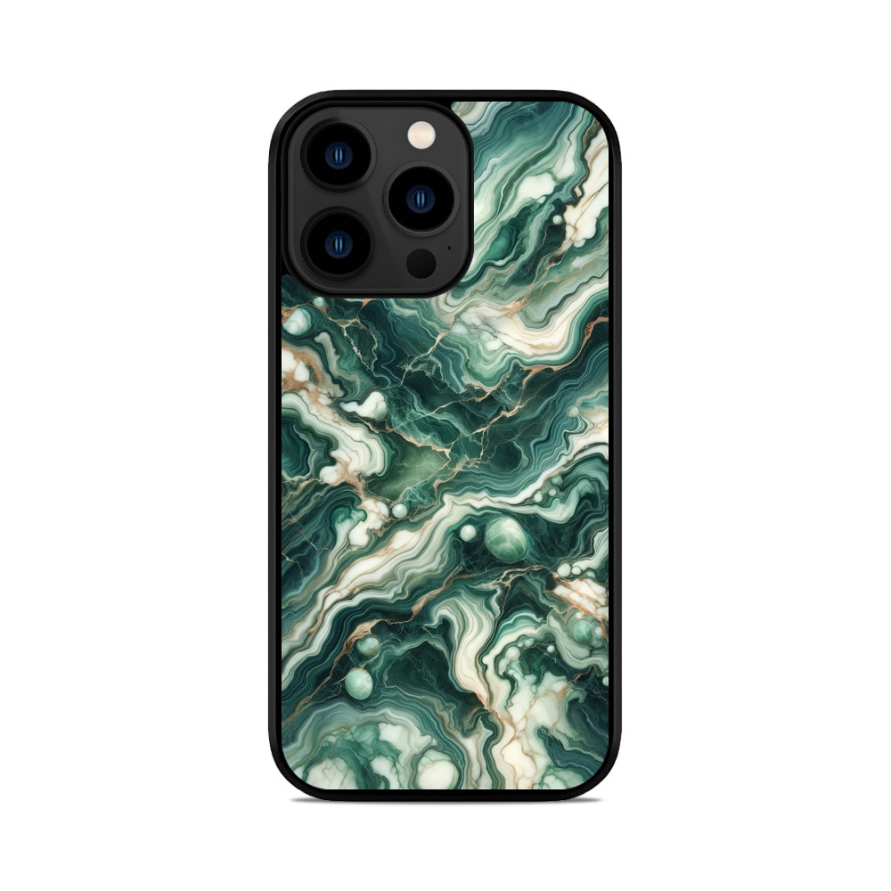 Чохол для iPhone, Samsung, Xiaomi, Huawei, Oppo, Realme мармур Смарагд