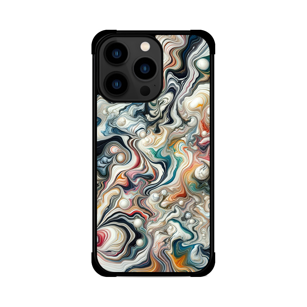 Протиударний чохол для iPhone мармур Веселка