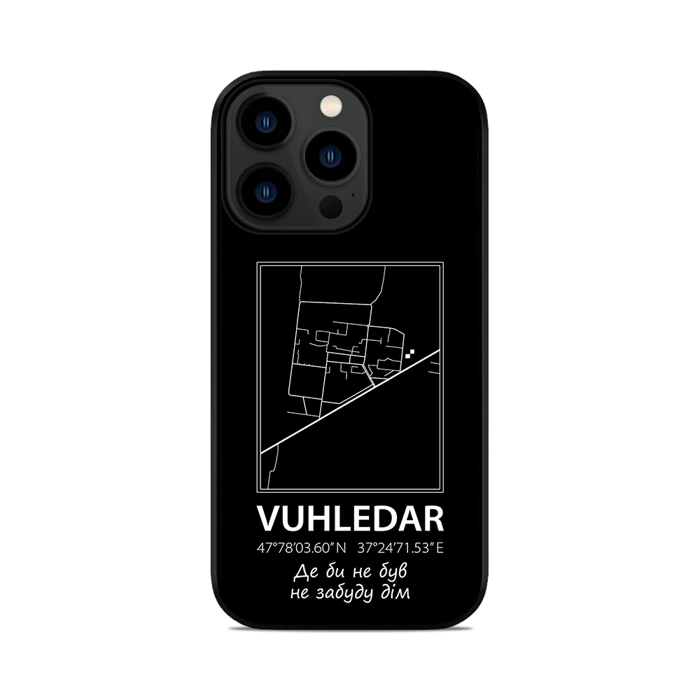 Чохол для iPhone, Samsung, Xiaomi, Huawei, Oppo, Realme мапа Vuhledar Вугледар