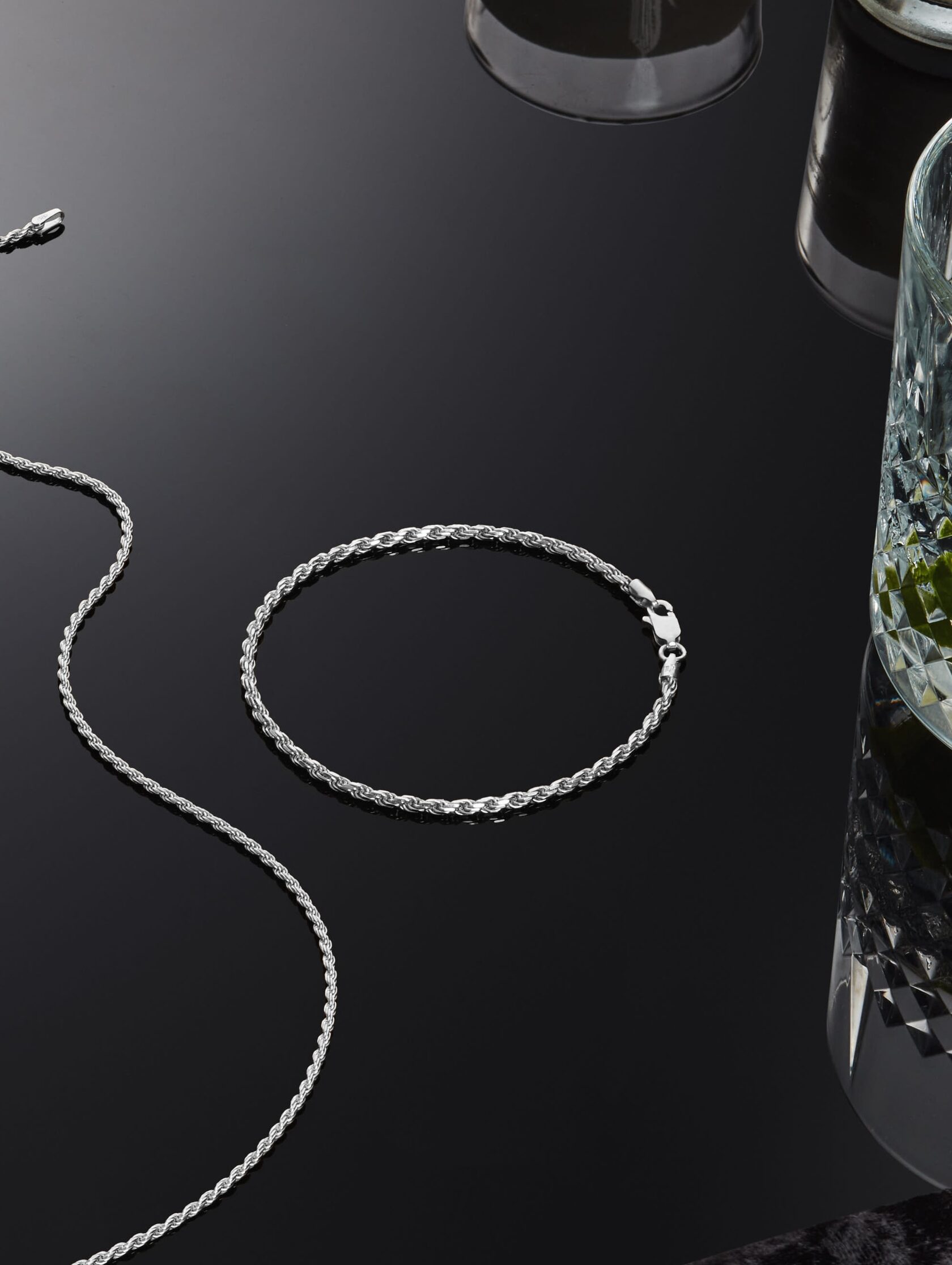 Rope 2.5mm Silver 925 Bracelet ICED KYIV