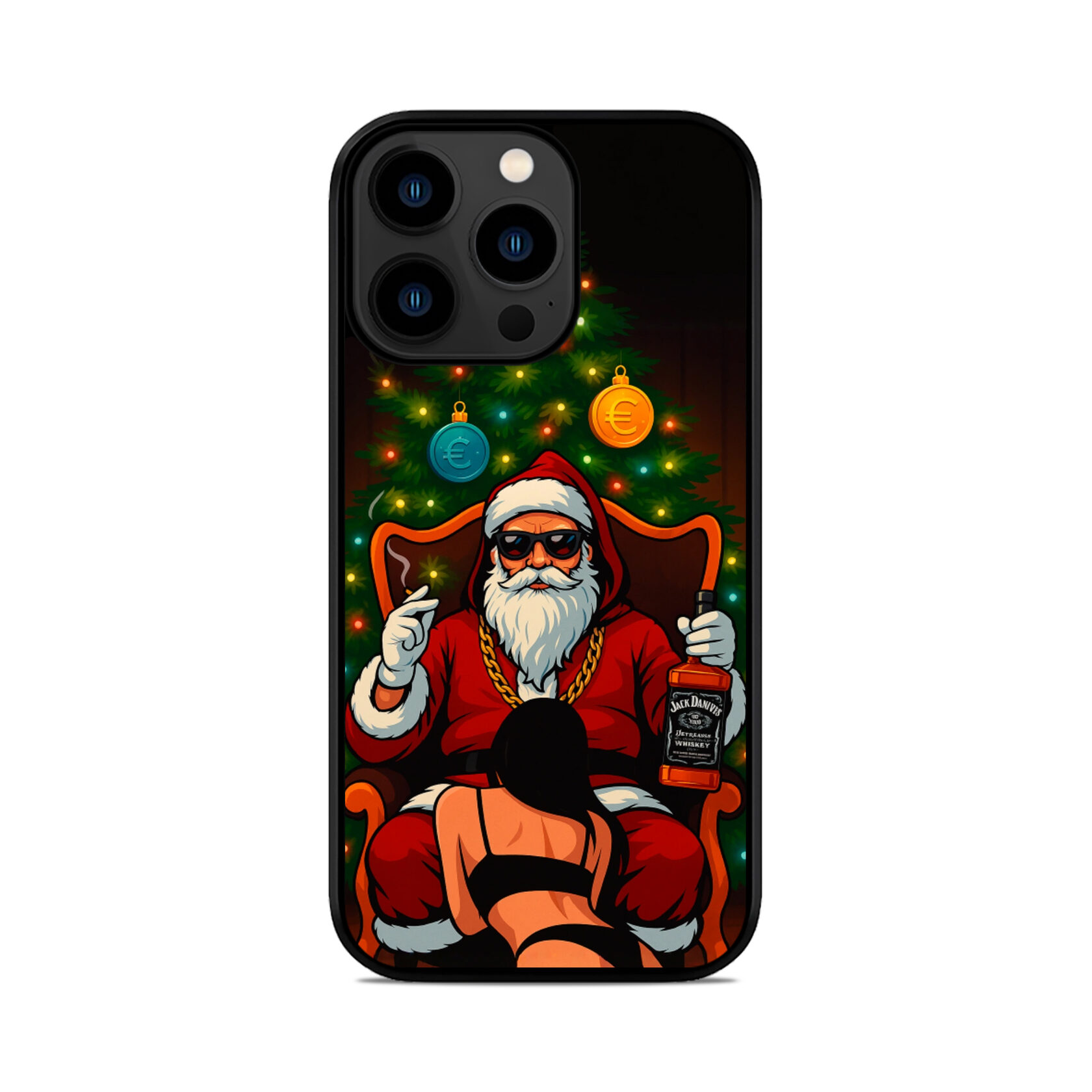 Чохол для iPhone, Samsung, Xiaomi, Huawei, Oppo, Realme ПОГАНИЙ САНТА ЯЛИНКА