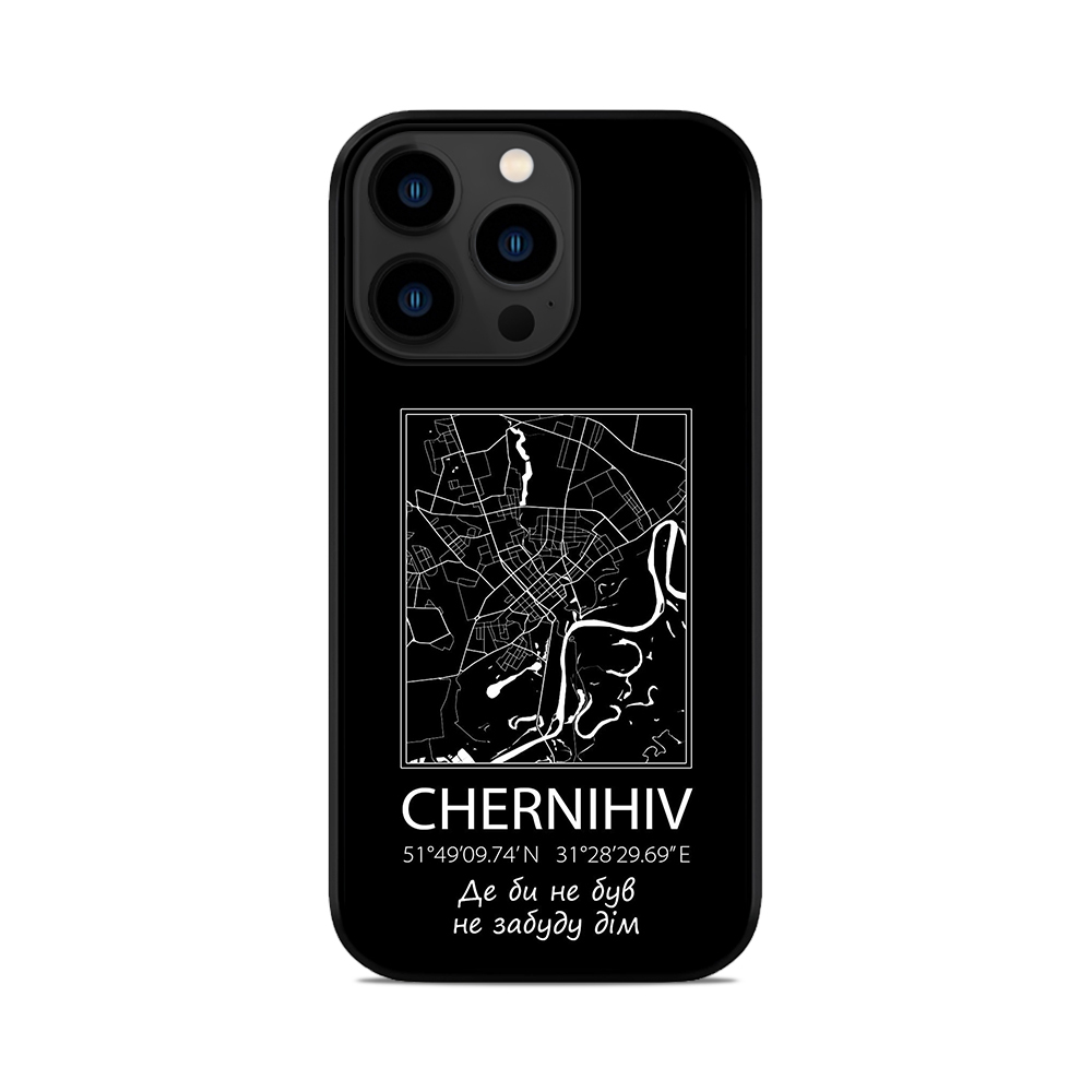 Чохол для iPhone, Samsung, Xiaomi, Huawei, Oppo, Realme мапа Chernihiv Чернігів