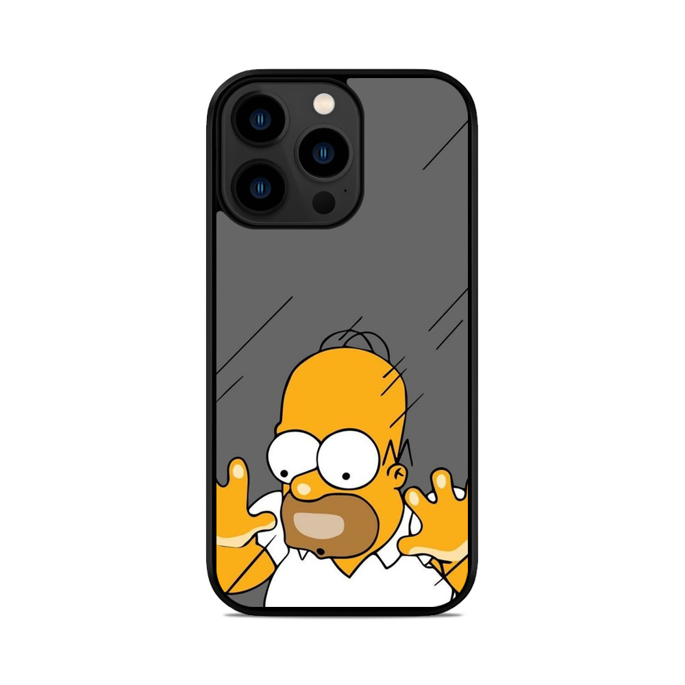 Чохол для iPhone, Samsung, Xiaomi, Huawei, Oppo, Realme Simpsons Гомер Скло