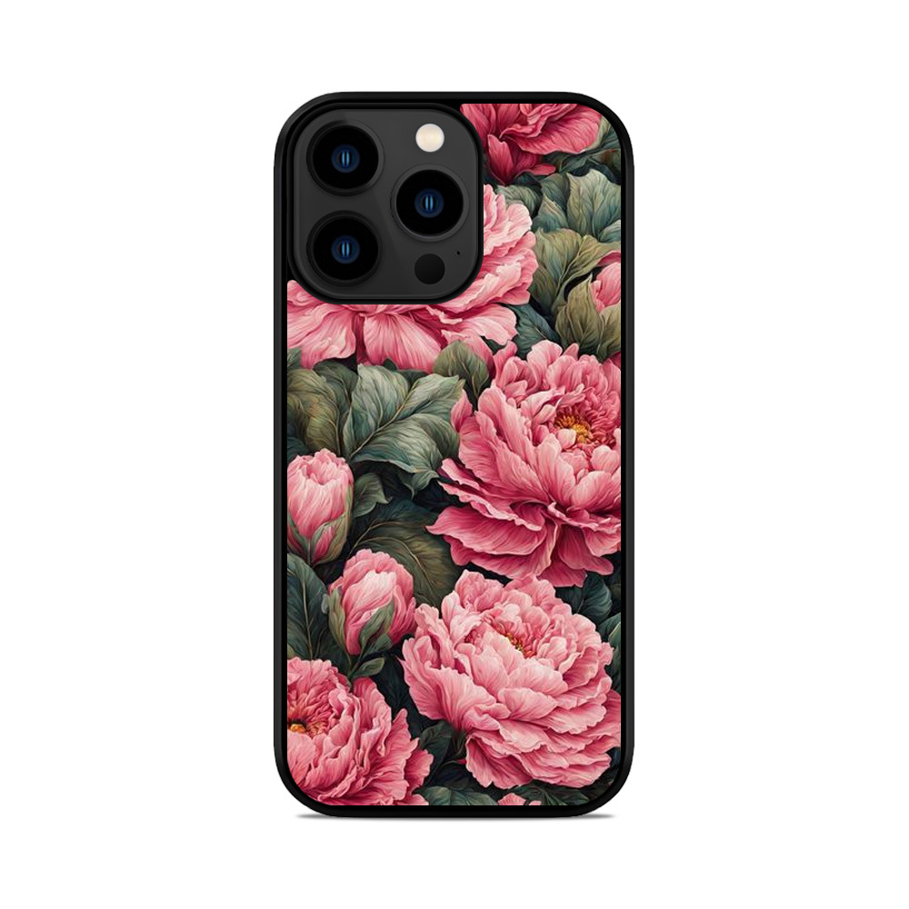 Чохол для iPhone, Samsung, Xiaomi, Huawei, Oppo, Realme Рожеві Півонії