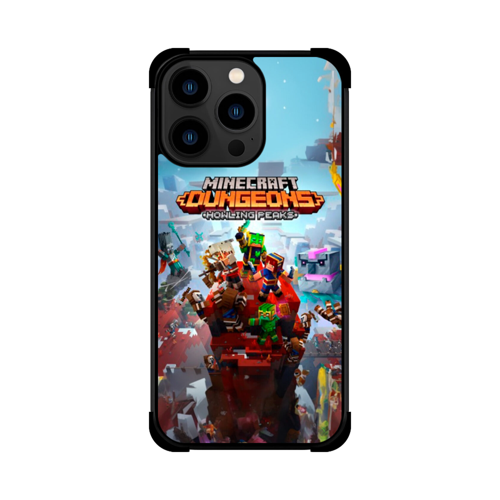 Протиударний чохол для iPhone Minecraft Dungeons Howling Peaks
