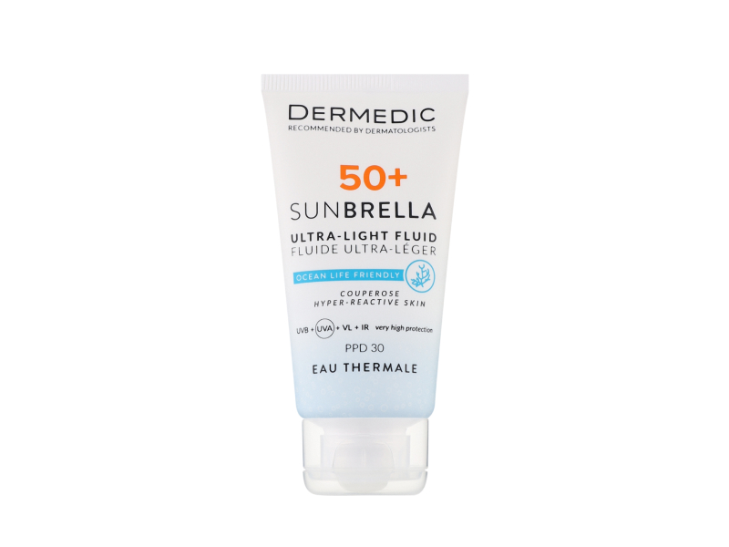 Dermedic SUNBRELLA Fluid protectie solara SPF50 ten reactiv/cuperos