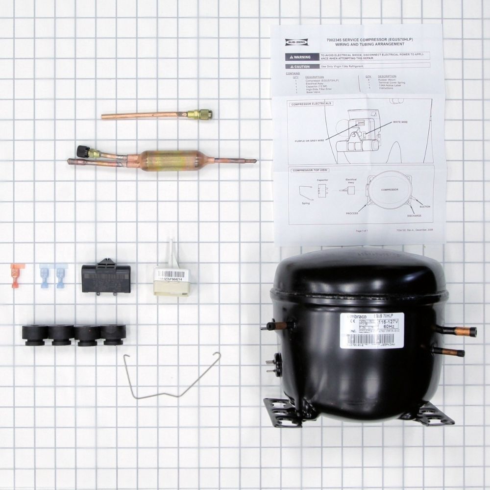 Sub-Zero 7002345 Freezer Compressor Assembly EGUS70HLP - Genuine