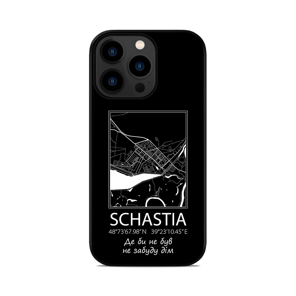 Чохол для iPhone, Samsung, Xiaomi, Huawei, Oppo, Realme мапа Schastia Щастя