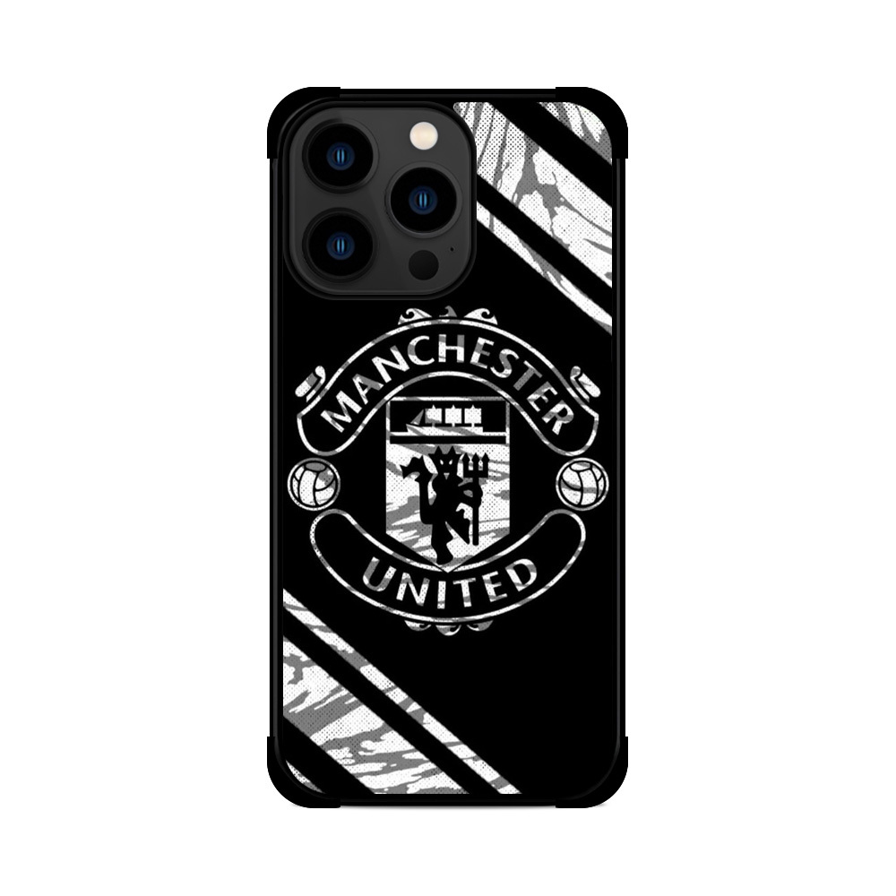Протиударний чохол для iPhone Manchester United fc ЧБ
