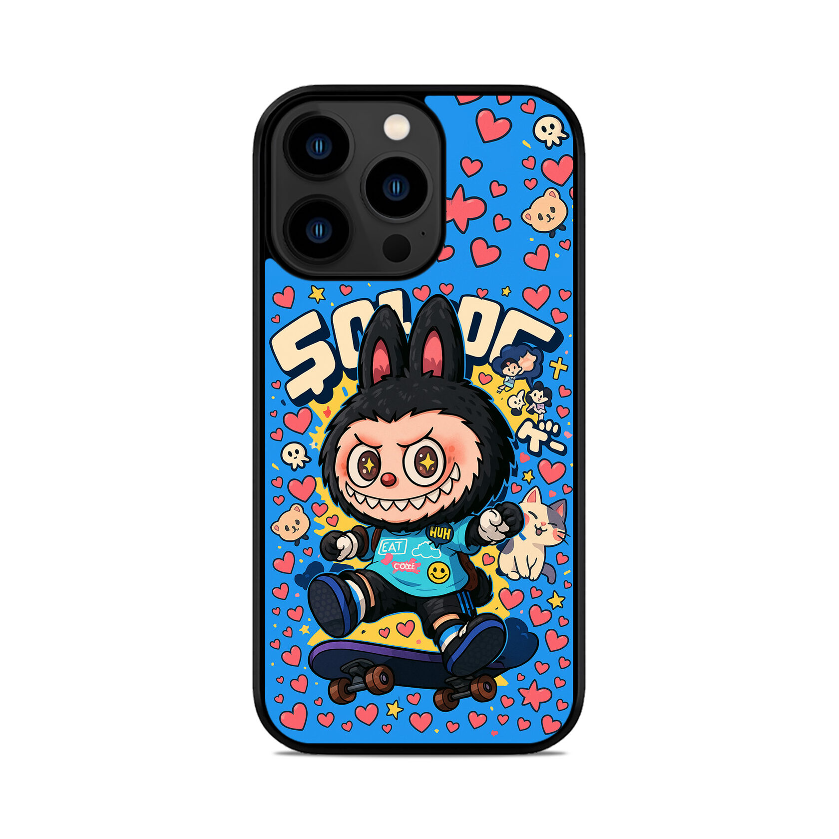 Чохол для iPhone, Samsung, Xiaomi, Huawei, Oppo, Realme LABUBU СКЕЙТ Лабубу