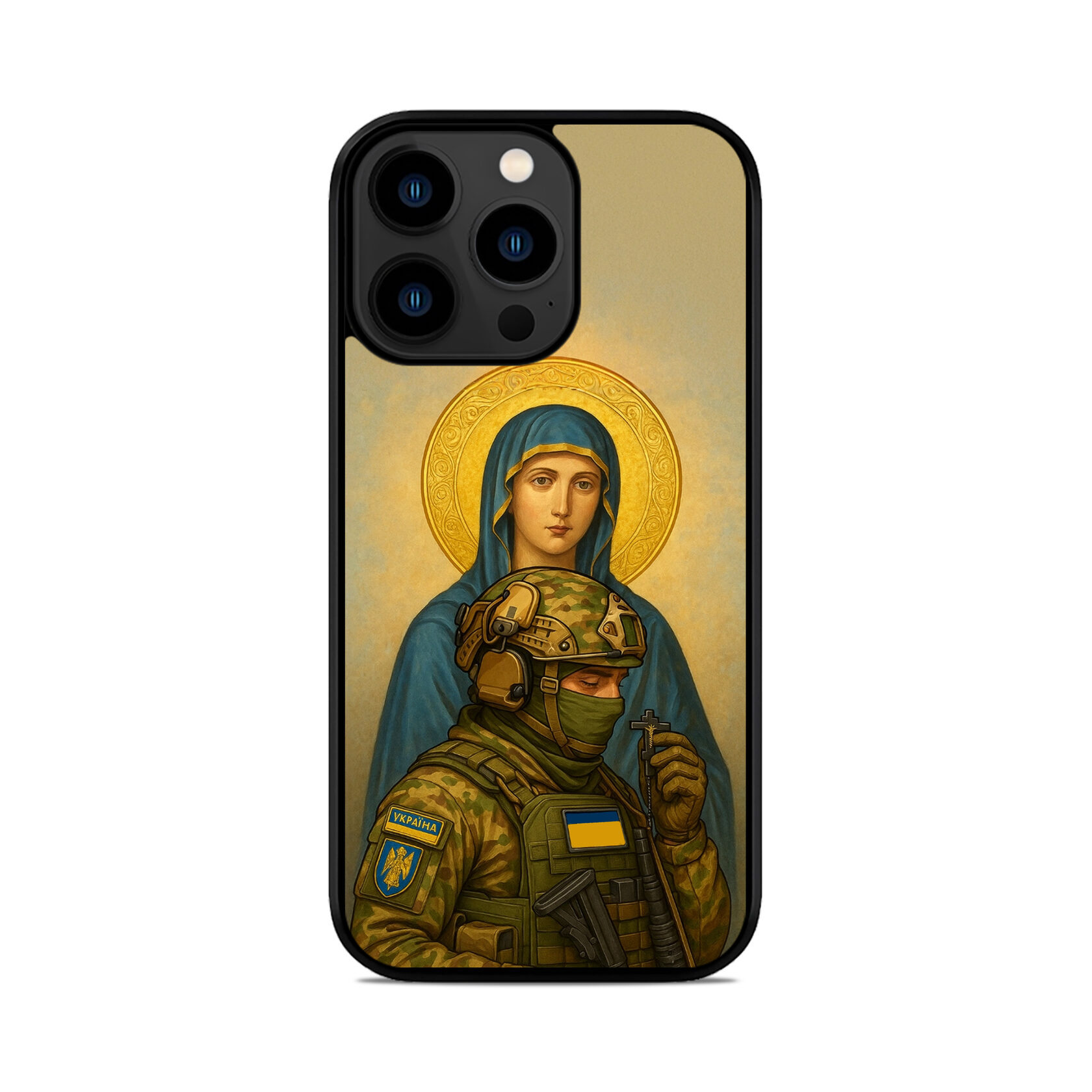 Чохол для iPhone, Samsung, Xiaomi, Huawei, Oppo, Realme БОЖА_МАТІР_ЗСУ