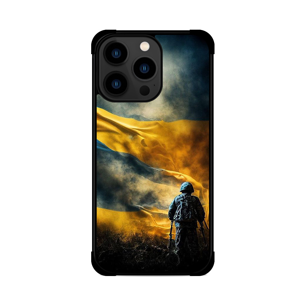 Протиударний чохол для iPhone ЗСУ Небо Стяг