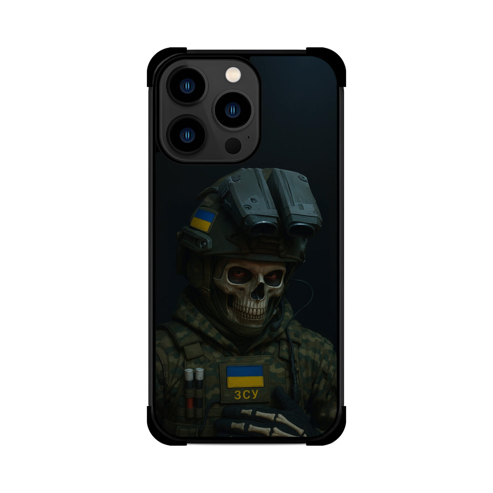 Протиударний чохол для iPhone ПРИВИД GHOST CALL OF DUTY ЗСУ